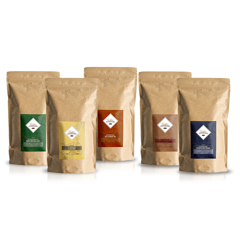 Kaffee Aus Aller Welt | Probierset für Kaffeeliebhaber 5 x250g 